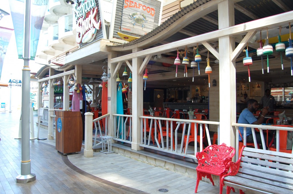 Restaurante Seafood en el Boardwalk del Oasis of the Seas