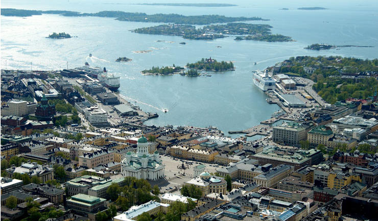 Vista de Helsinki, una de las escalas del Eurodam de HAL Cruises. Foto Visit Helsinki