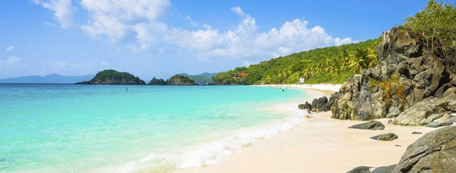 Vista de una playa caribeña del Seatrade Caribbean Cruise
