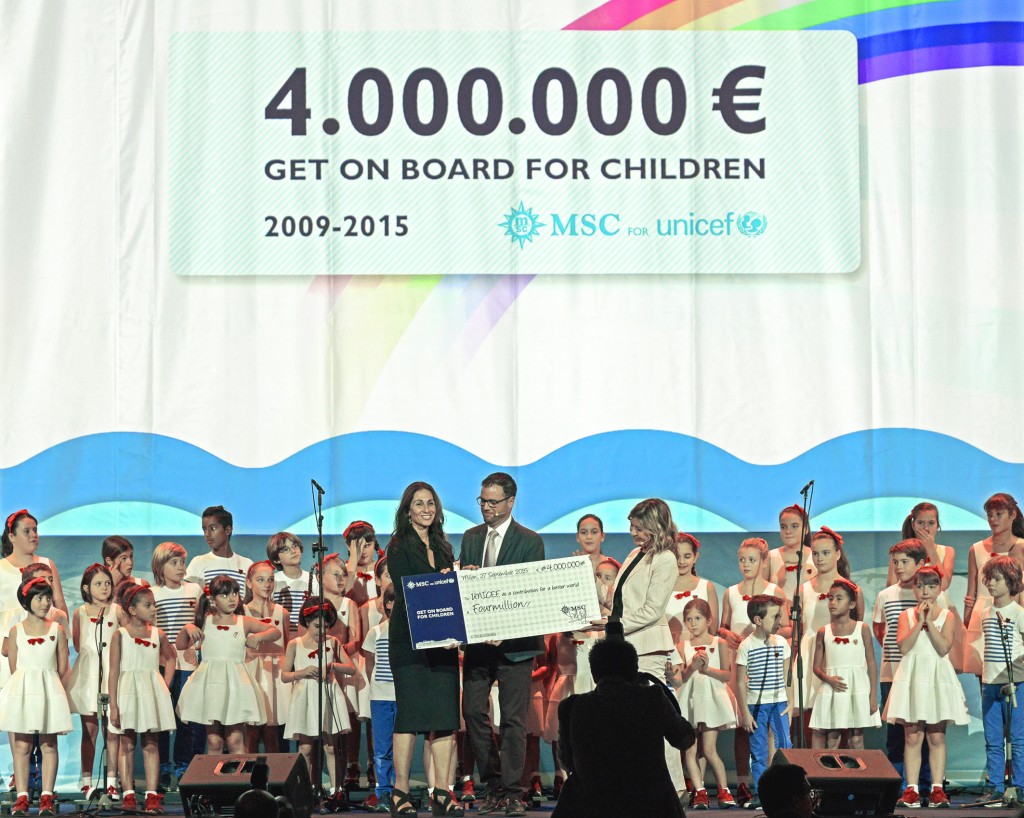 MSC Cruceros recauda 4 millones de euros para Unicef