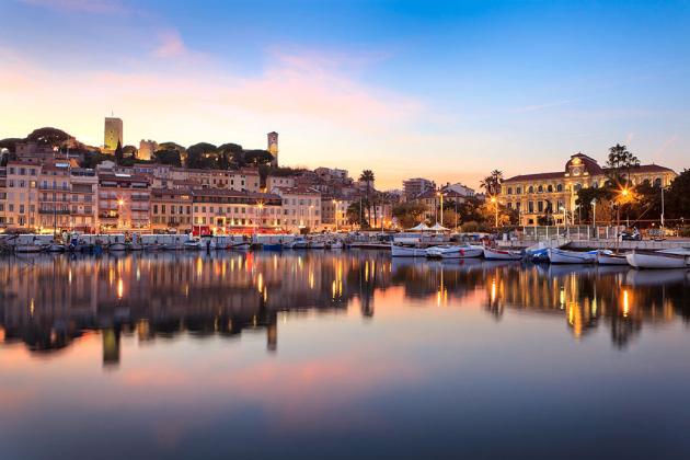 Vista de Cannes. Escala en los cruceros por el Mediterráneo en 2016 en el Norwegian Epic