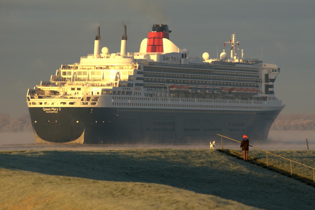 Vista del Crucero Queen Mary de Cunard