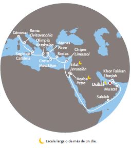 Qué son los cruceros de posicionamiento Costa Cruceros desde Dubái