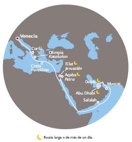 Qué son los cruceros de posicionamiento Costa Cruceros hacia Dubái