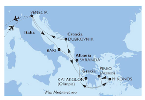 ¡Crucero por el Mediterráneo Oriental desde Venecia con MSC Cruceros en julio!