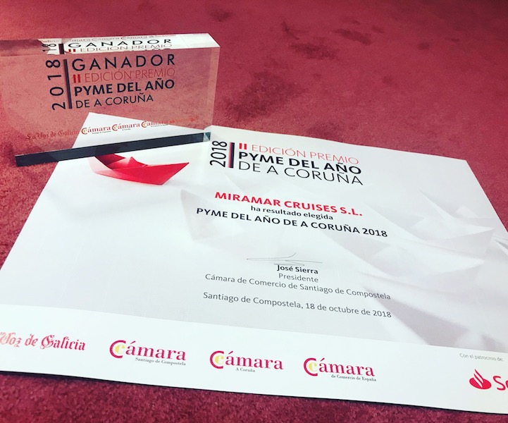 Miramar Cruises finalista en los Premios Pyme del Año de la Cámara de Comercio de España y el Banco Santander