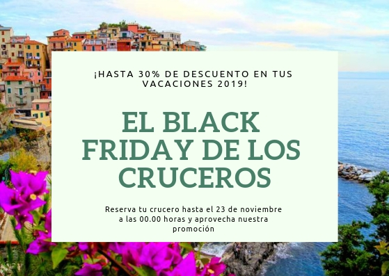 ¡Ya está aquí el Black Friday de los cruceros!